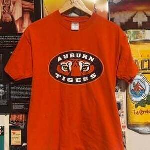 Vintage Auburn Tigers Graphic Tee - Adult Large Orange